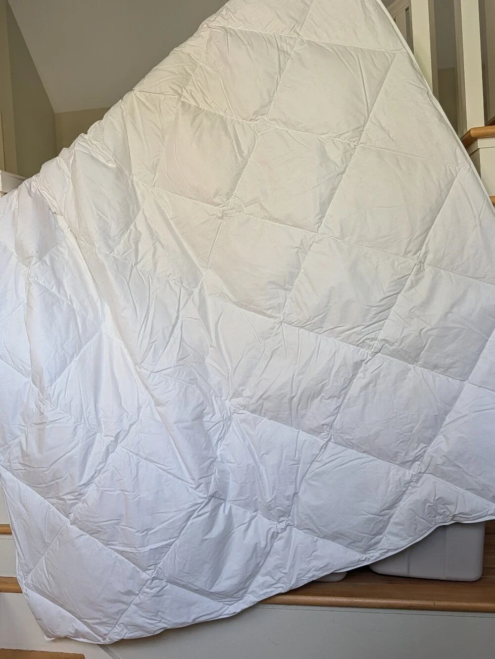 CHARTER CLUB HOME white diamond down comforter TWIN